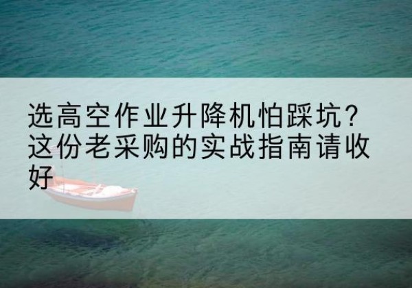 钦州高空作业升降机厂家推荐-选高空作业升降机怕踩坑？这份老采购的实战指南请收好